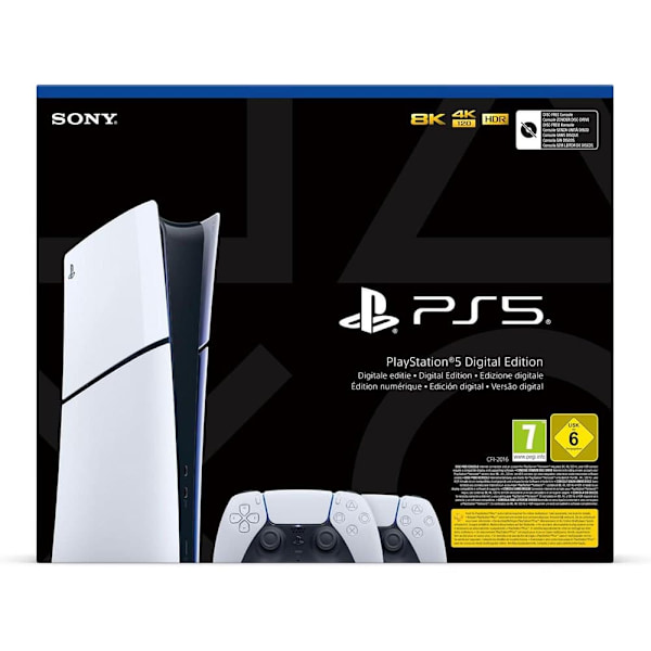 Playstation Dualsense-controllerkonsol Ps5 Slim Digital + 2  Europe PAL